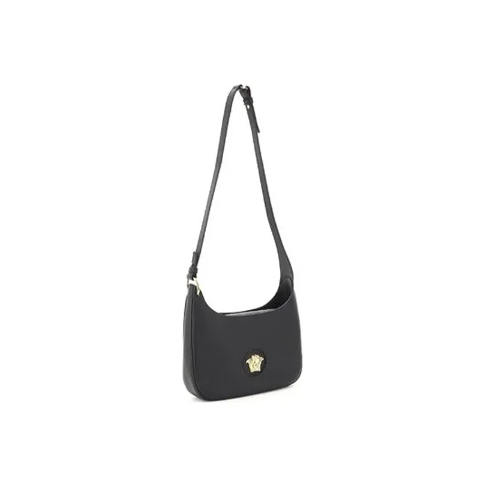 FANSIZHE La Medusa Cow Leather Hobo Shoulder Bag Women's Black-2