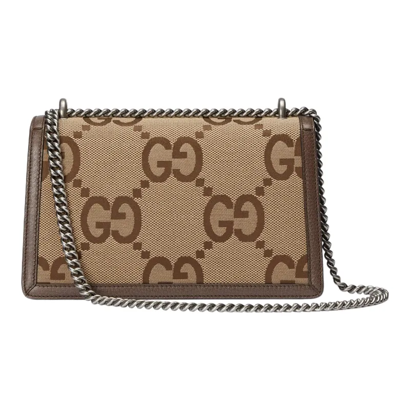 GUCCI Dionysus Canvas With Leather Crossbody Bag, Shoulder Bag Women's Beige Brown-6