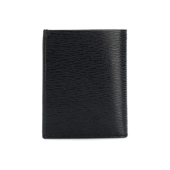 FERRAGAMO Calfskin Coin Purse Men's Black-1