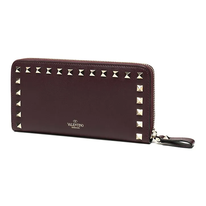 Valentino Leather Wallet Women's Deep Red-1