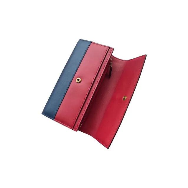 GUCCI Queen Margaret Leather Wallet Women's Red White Blue Multicolor-3