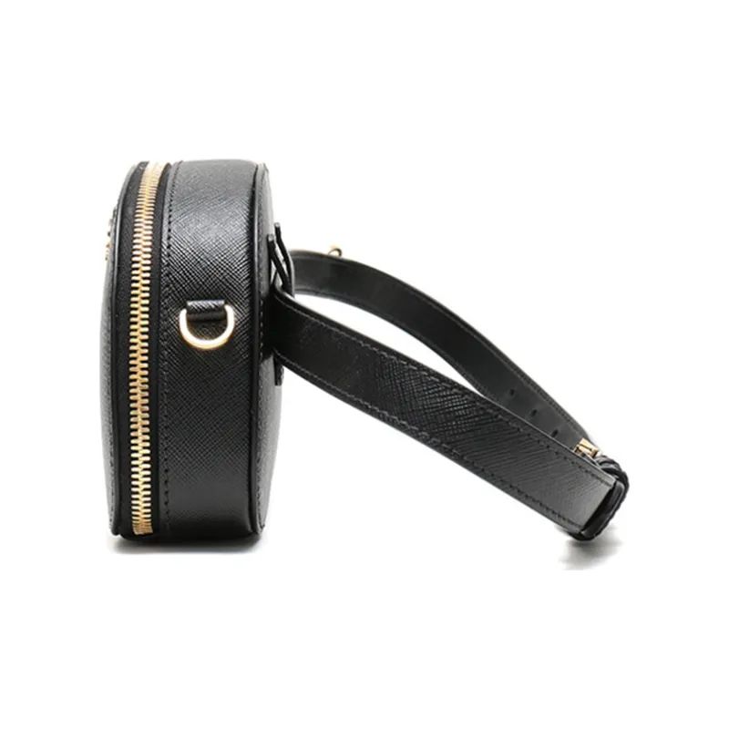 PRADA Cow Leather Shoulder Bag Crossbody Bag Fanny Pack Sling Bags Women's Black-2