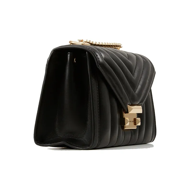 MICHAEL KORS Whitney Sheepskin Envelope Bag, Shoulder Bag, Crossbody Bag Trumpets Women's Pure Black-1