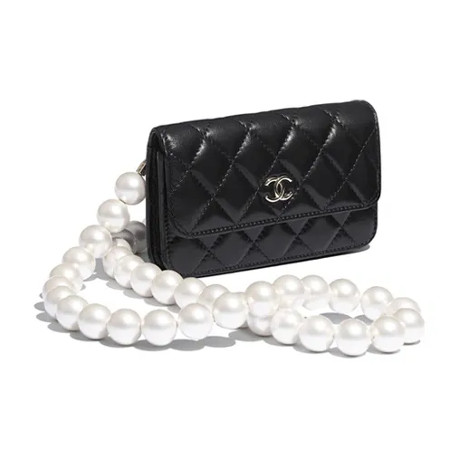 CHANEL Sheepskin Shoulder Bag Women's Black-2