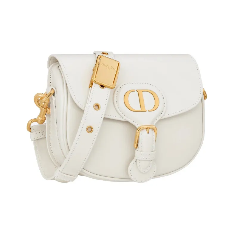 DIOR Bobby Cow Leather Shoulder Bag Crossbody Bag Small Size Women's Milk White-1