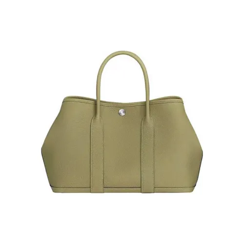 HERMES Garden Party Negonda Calfskin Garden Bag Handbag Regular Unisex 1C Dusty Gray