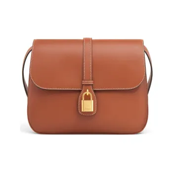 CELINE Tabou Smooth Cow Leather Handbag, Shoulder Bag, Crossbody Bag Medium Size Women's Tawny