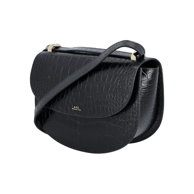A.P.C Genève Leather Shoulder Bag Women's Black-1