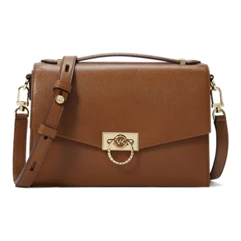 MICHAEL KORS Hendri Cow Leather Envelope Bag Portable Crossbody Bag Shoulder Bag Women's Caramel Brown