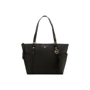 MICHAEL KORS MK Sullivan Leather Tote Bag, Shopping Bag, Handbag, Shoulder Bag Tubas Women's Black