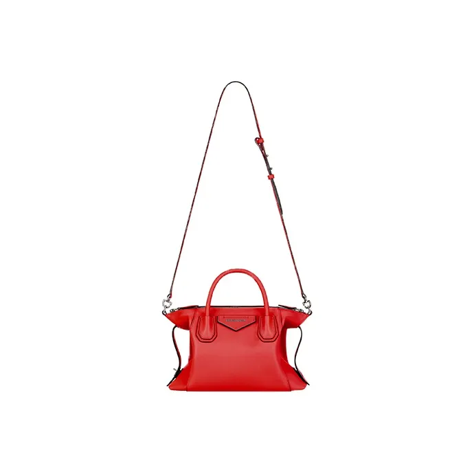 GIVENCHY Antigona Soft Smooth Leather Handbag Shoulder Bag Crossbody Bag Women's Red-1