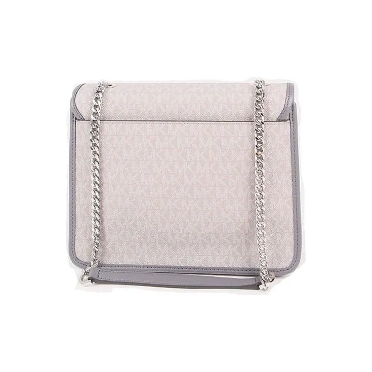 MICHAEL KORS Regina Leather Shoulder Bag Crossbody Bag Women's Gray White-2