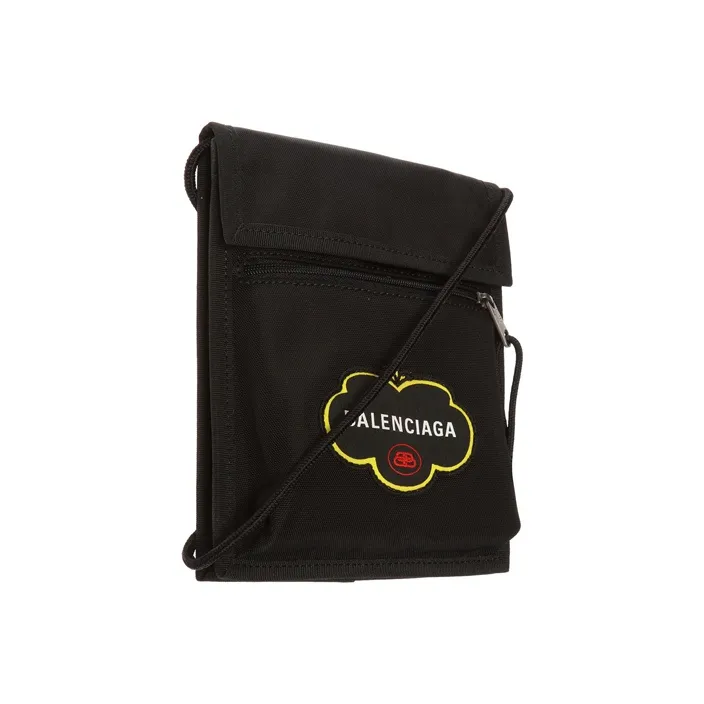 Balenciaga Explorer Nylon Fabric Crossbody Bag Regular Unisex Black-2