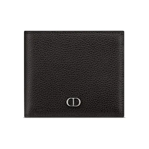 DIOR Cow Leather Wallet Men's Black