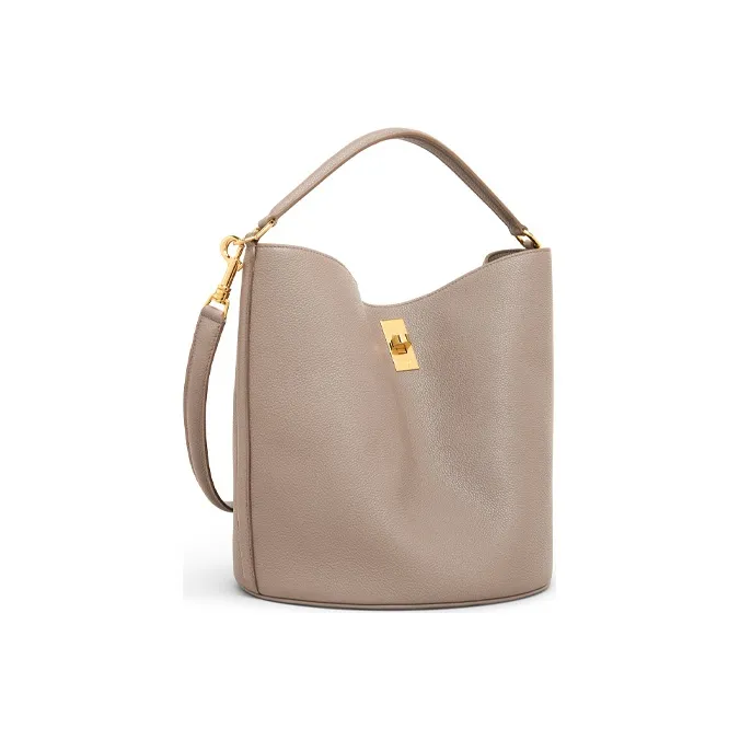 CELINE Soft Grained Cow Leather Handbag Women's Pebble Color-1