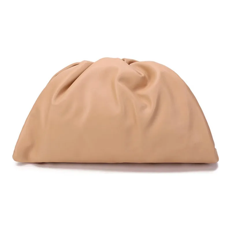 Bottega Veneta POUCH Cloud Bag Cow Leather Clutch Women's Almond-3