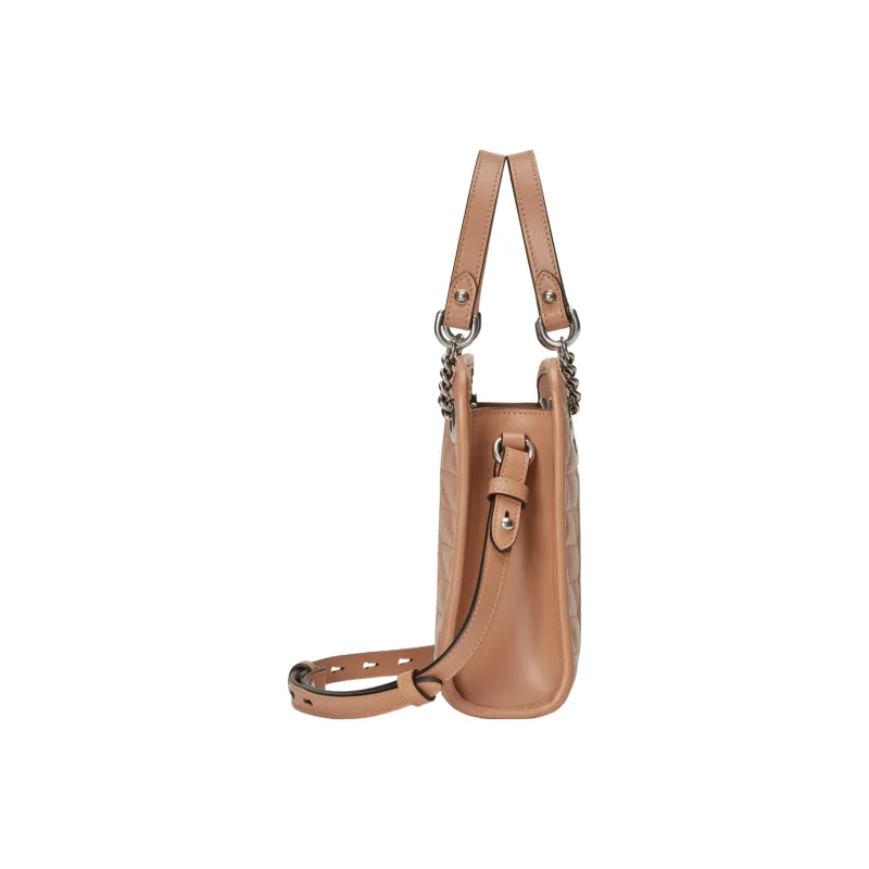 GUCCI Marmont Quilted Leather Tote Bag, Shopping Bag, Handbag, Shoulder Bag, Crossbody Bag Mini Women's Camel-2
