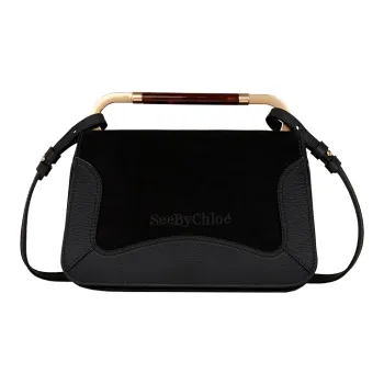 See By Chloe Cow Leather One Shoulder Handbags Women's Black