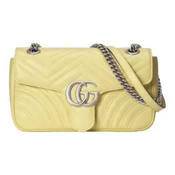 GUCCI GG Marmont Quilting Leather Shoulder Bag Crossbody Bag Women's Yellow/Candy Color/Unicorn Color