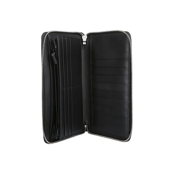 GUCCI Fabric Wallet Clutch Men's Black Gray Color-4