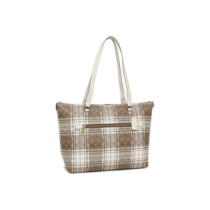COACH Canvas With Leather Tote Bag, Shopping Bag, Shoulder Bag Large Size Women's-1