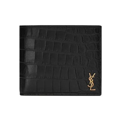 SAINT LAURENT Cow Leather Coin Pocket from Men's Black