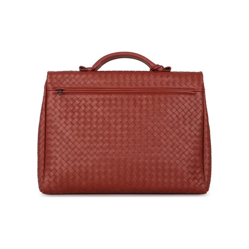Bottega Veneta Sheepskin Briefcase, Handbag Regular Men's Red-1