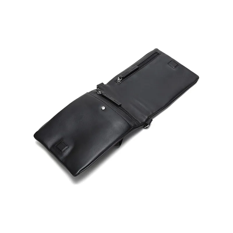 BALLY Leather Crossbody Bag Shoulder Bag Men's Black-5