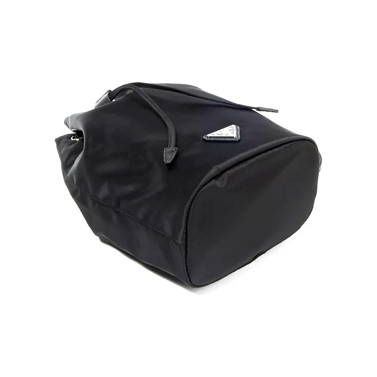 PRADA Nylon Makeup Bag Shoulder Bag Unisex Black-3