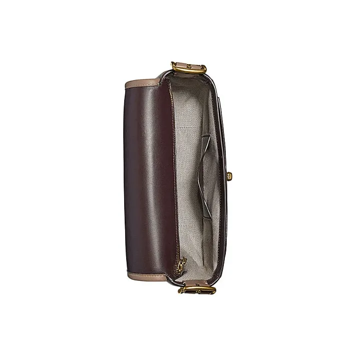 COACH Rambler Leather Shoulder Bag Crossbody Bag Small Size Women's Brown-2