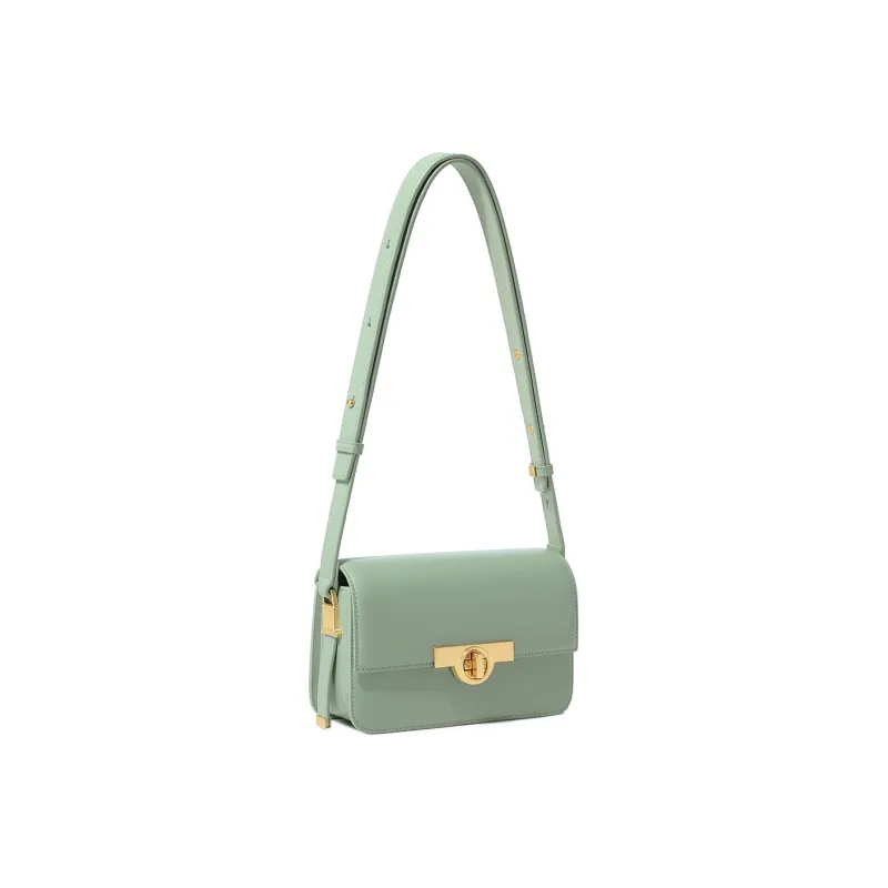 Miss Kung Cow Leather Shoulder Bag Women's Mint Green-0