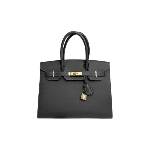 HERMES Birkin Ostrich Leather Birkin Bag Handbags Womens 37 Gold Gold Brown