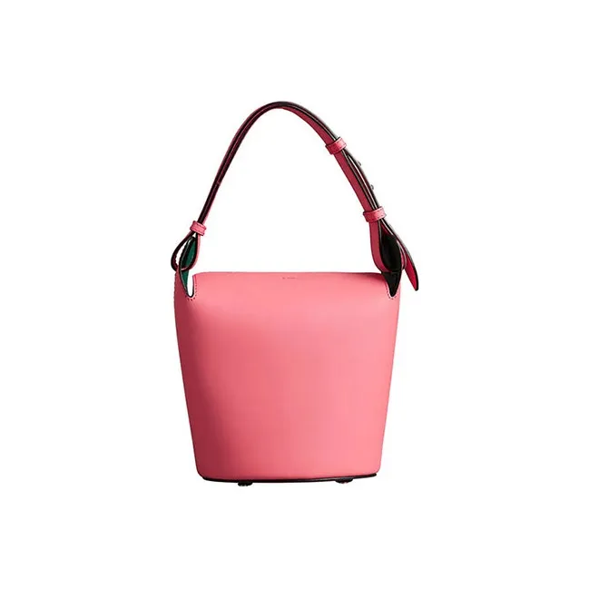 Burberry Leather Bucket Bag, Shoulder Bag, Crossbody Bag, Handbag Small Size Women's Pink-1