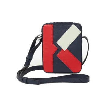 KENZO Cow Leather Cell Phone Pouch Unisex Dark Blue