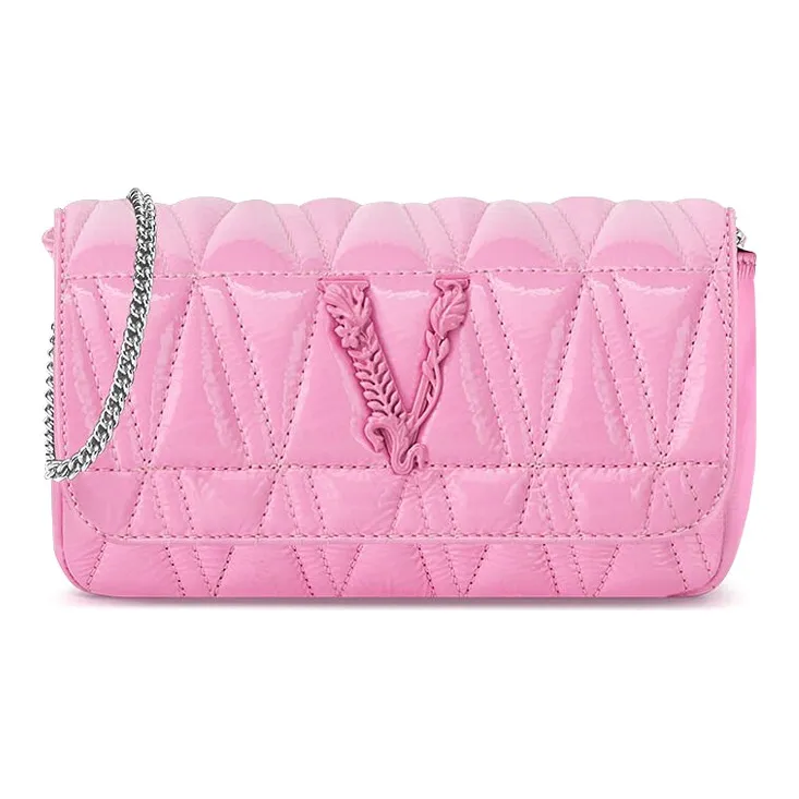 VERSACE VERSACE Sheepskin Evening Party Clutch Crossbody Bag Mini Women's Pink-0