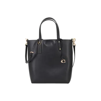 COACH Central Cow Leather Tote Bag Shopping Bag Shoulder Bag Crossbody Bag Handbag Medium Size Women's Black