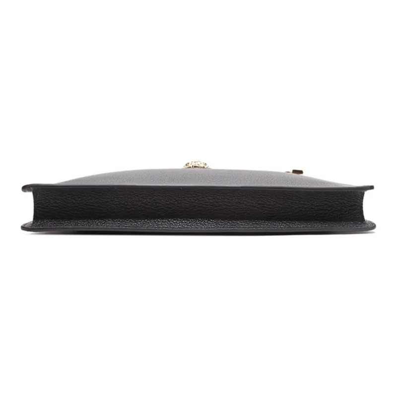 VERSACE Cow Leather Clutch Men's Black-3
