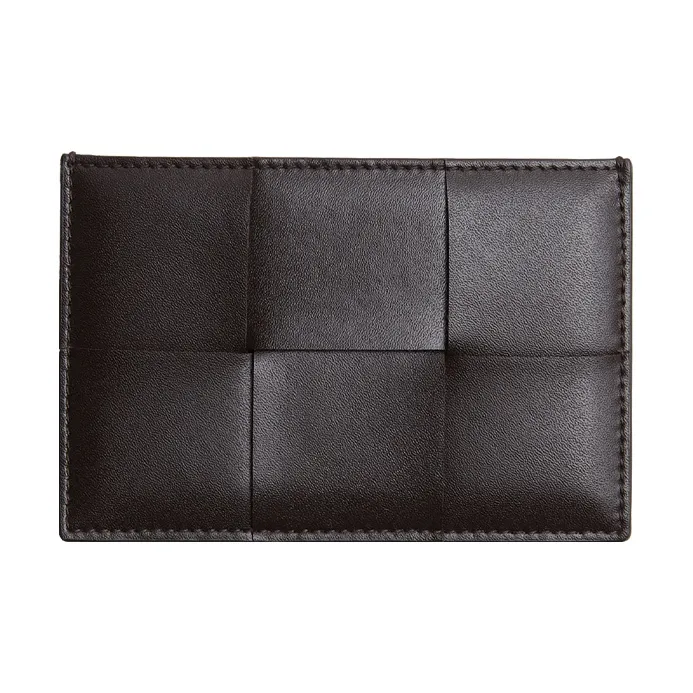 Bottega Veneta Leather, Calfskin Card Holder Men's FONDANT-0