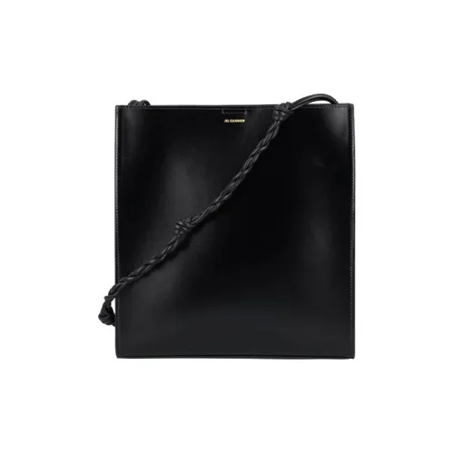 JIL SANDER Tangle Calfskin Shoulder Bag Women's Black
