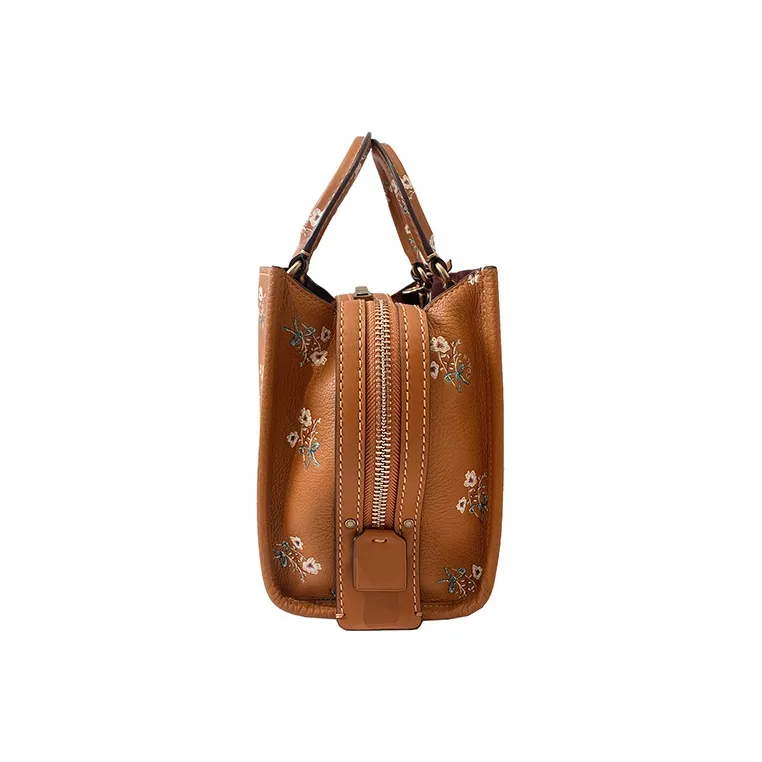 COACH Rogue Cow Leather Tote Bag, Shopping Bag, Shoulder Bag, Crossbody Bag, Handbag Large Size Women's Orange-1