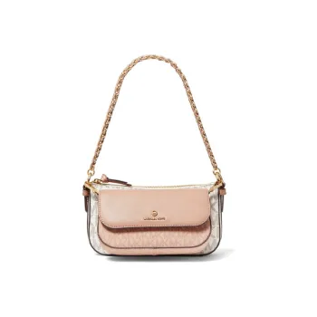 MICHAEL KORS Jet Set Charm Leather Shoulder Bag Crossbody Bag Women's Pink White Multicolor