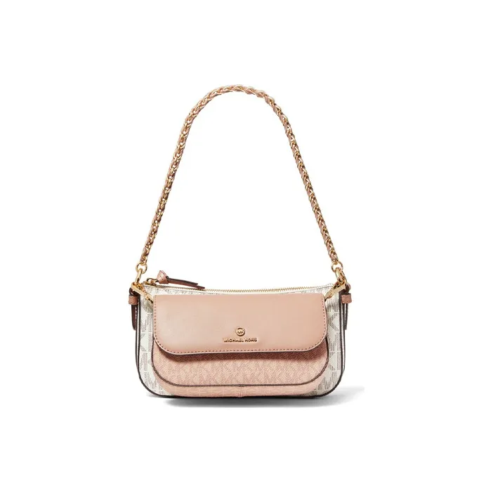 MICHAEL KORS Jet Set Charm Leather Shoulder Bag Crossbody Bag Women's Pink White Multicolor-0