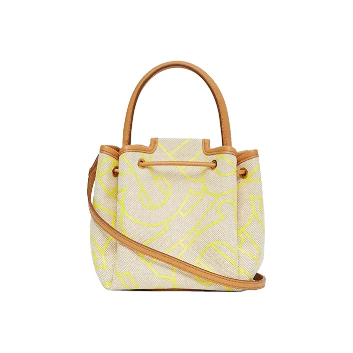 Burberry Canvas Leather Canvas Bag Bucket Bag Handbag Regular Women's Yellow-2