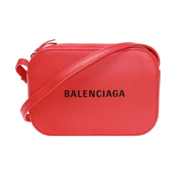Balenciaga Leather Shoulder Bag, Crossbody Bag Regular Women's Red