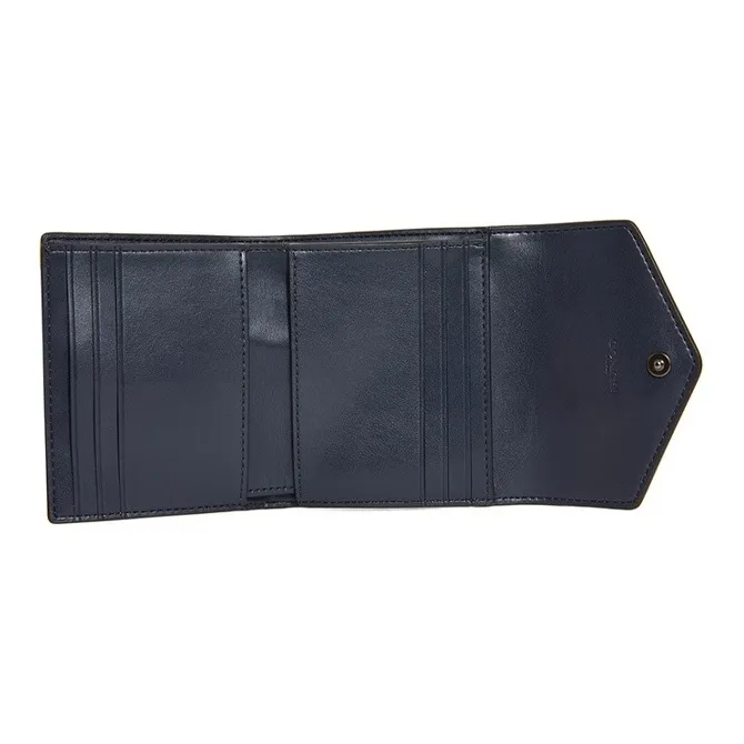 COACH Canvas Handheld Envelope Wallet Trumpets Women's Blue & Brown Monogram-4