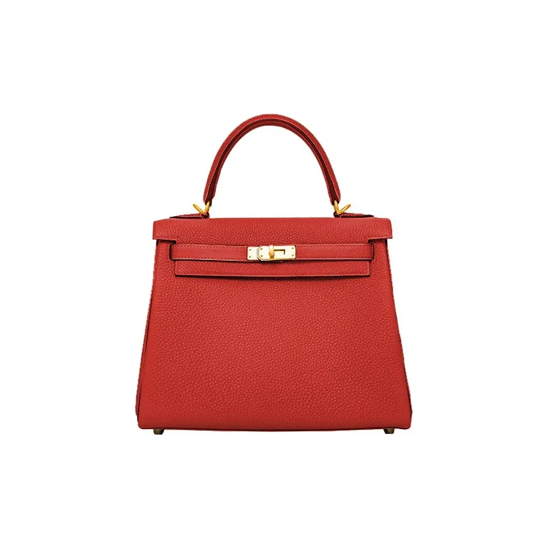 HERMES Kelly Togo Calfskin Kelly Bag Handbags Women's National Flag Red-0