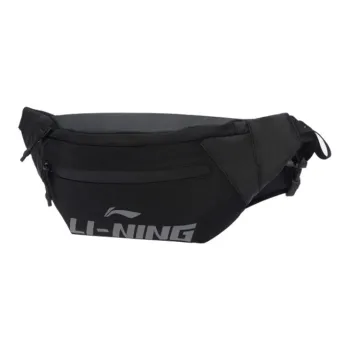 LiNing Training Series Polyester Sports Bag Shoulder Bag Crossbody Bag Fanny Pack Regular Unisex Black