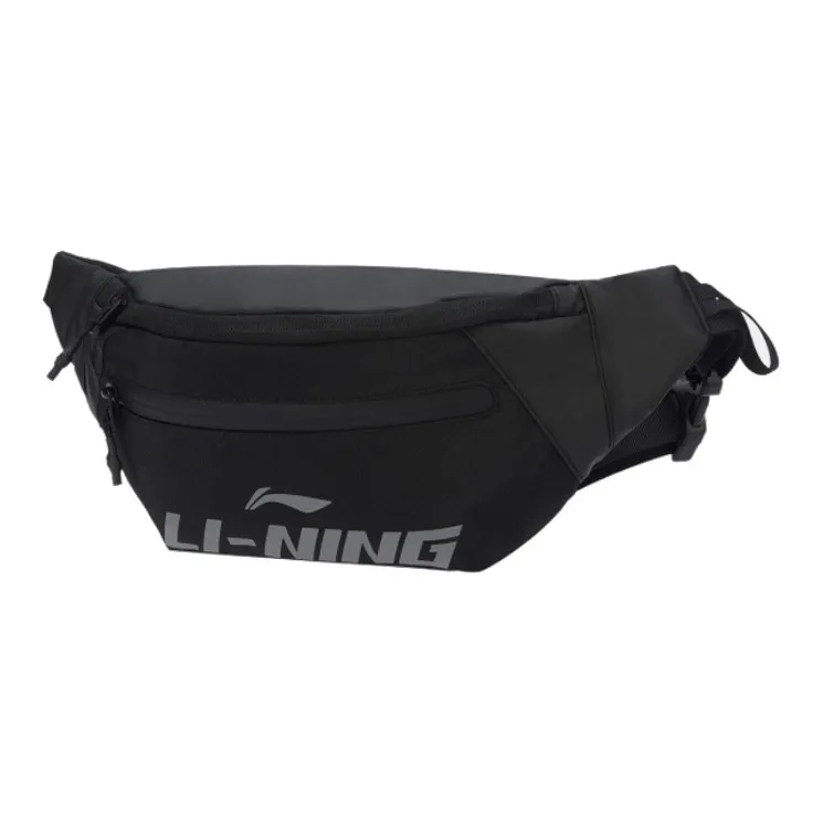 LiNing Training Series Polyester Sports Bag Shoulder Bag Crossbody Bag Fanny Pack Regular Unisex Black-0