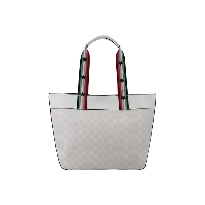COACH X Marvel Marvel Collaboration Jes Leather Tote Bag Shopping Bag Handbag Shoulder Bags Large Size Women's White-1