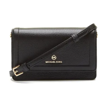 MICHAEL KORS Jet Set Small Pebbled Leather Smartphone Convertible Crossbody Bag